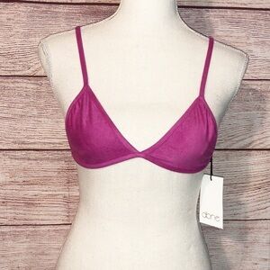 Dbrie Orchid Suede Triangle Bikini Top Size XS